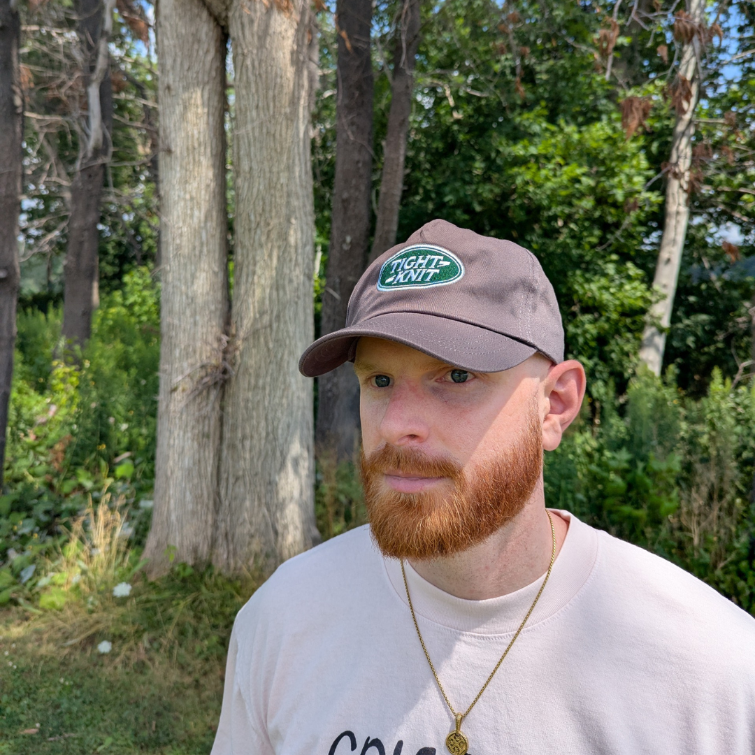 Tight Knit Oval Brown 5 Panel Hat